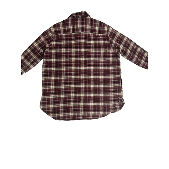 Madewell Flannel in Mahaska Burgundy Plaid Womens Button Up Shirt Pockets Small - Picture 14 of 16